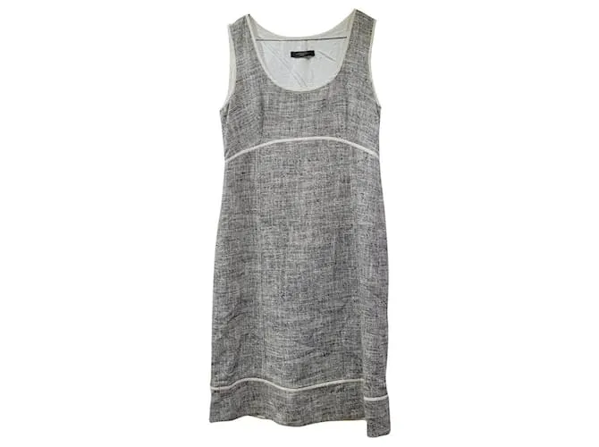 Vestido sin mangas Weekend Max Mara Blanco Gris 