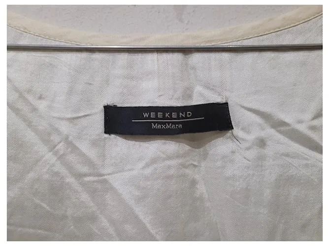 Vestido sin mangas Weekend Max Mara Blanco Gris 