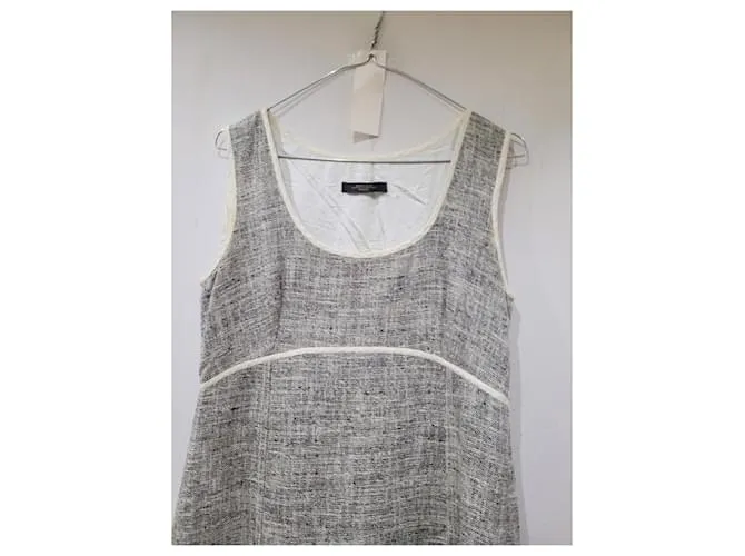 Vestido sin mangas Weekend Max Mara Blanco Gris 