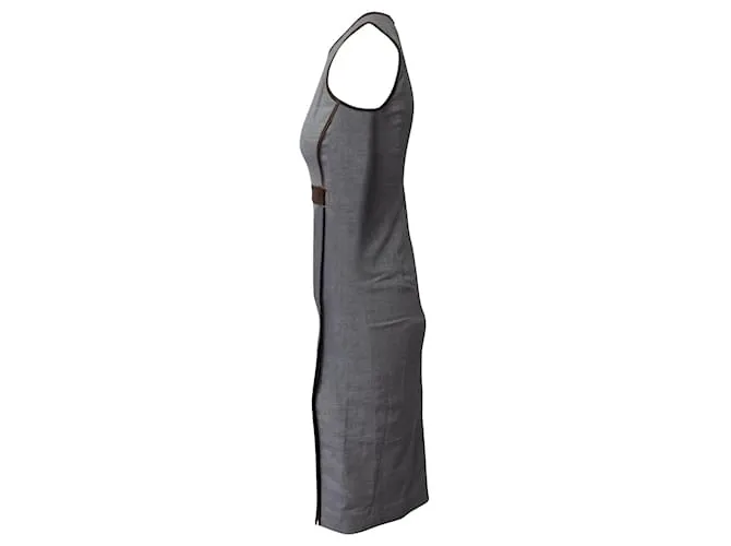 Vestido Tubo Altuzarra Sin Mangas en Viscosa Gris 