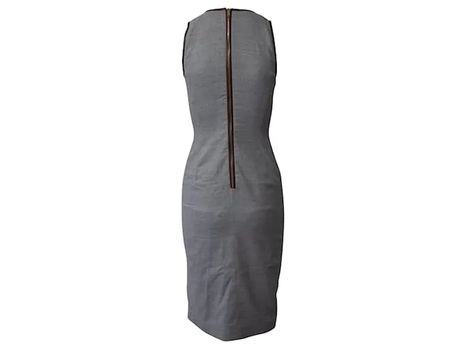 Vestido Tubo Altuzarra Sin Mangas en Viscosa Gris 