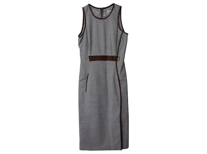 Vestido Tubo Altuzarra Sin Mangas en Viscosa Gris 