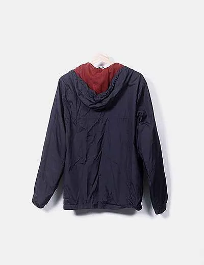 Volcom Chaqueta impermeable negra con capucha