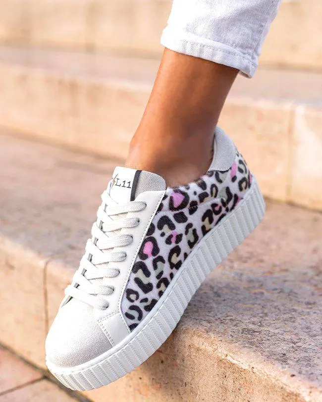 ZAPATILLAS CREEPERS MULTICOLOR CON CORDONES PARA MUJER  CL59 MULTI