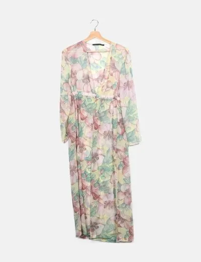Zara Túnica lencera floral